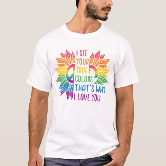 POSITIVE LGBTQ-PRIDE-UNTERSTÜTZUNG T-Shirt (Vorderseite)