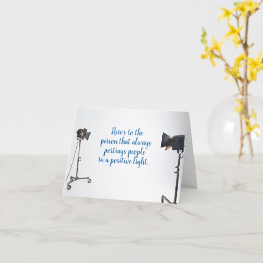 Positive Lichtfotograf Geburtstagskarte Karte (Gelbe Blume)