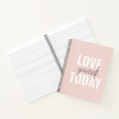  Positive Liebe dich selbst heute Pastell-Rosa Zit Notizblock (Innenseite)