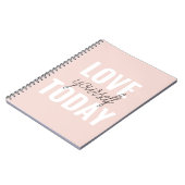  Positive Liebe dich selbst heute Pastell-Rosa Zit Notizblock (Linke Seite)