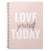  Positive Liebe dich selbst heute Pastell-Rosa Zit Notizblock (Vorderseite)