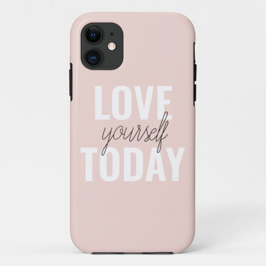 Positive Liebe Sie heute Pastel Pink Zitat Case-Mate iPhone Hülle (Rückseite)