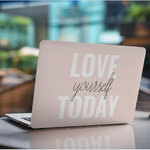 Positive Liebe Sie heute Pastel Pink Zitat HP Laptop-Aufkleber