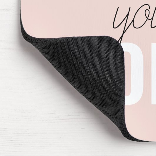 Positive Liebe Sie heute Pastel Pink Zitat Mousepad (Ecke)