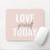 Positive Liebe Sie heute Pastel Pink Zitat Mousepad (Mit Mouse)