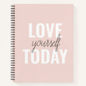 Positive Liebe Sie heute Pastel Pink Zitat Notizblock (Vorderseite)