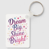 Positive Lila und rosa Typografie Schlüsselanhänger (Rückseite)