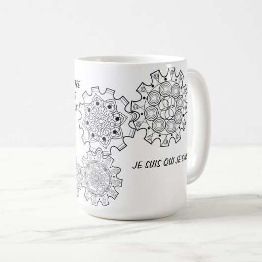 POSITIVE MANTRA-TASSE KAFFEETASSE (VorderseiteRechts)
