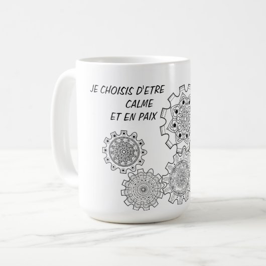 POSITIVE MANTRA-TASSE KAFFEETASSE (Vorderseite Links)