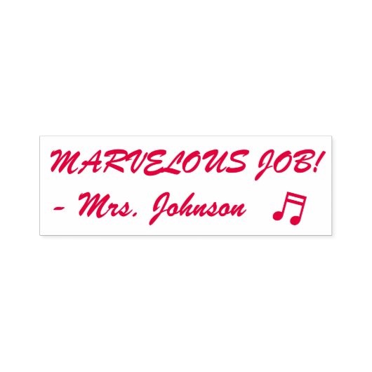 Positive "MARVELOUS JOB!" Lehrerin Rubber Briefmar Permastempel (Design)