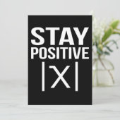 Positive Math Teacher Mathematics Maths Student Dankeskarte (Stehend Vorderseite)