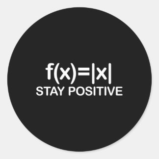 Positive Mathematik bleibe Vermeiden Negativitätst Runder Aufkleber