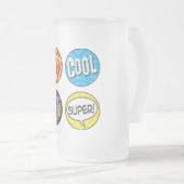 Positive Mattierte Glass-Bier-Tasse Mattglas Bierglas (VorderseiteRechts)