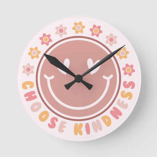 Positive Meldung Runde Wanduhr (Vorderseite)