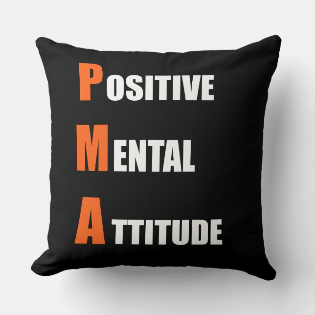 Positive mentale Attitude Motivation Throw Kissen (Vorderseite)