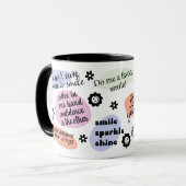 Positive Message Liebe Sie selbst Tasse (Vorderseite Links)