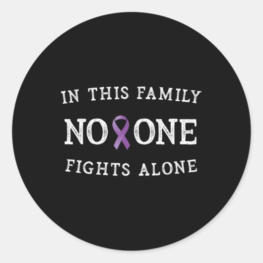 Positive Message Pankreatic Cancer Awareness for W Runder Aufkleber (Vorderseite)