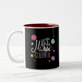 Positive Message Prints mit künstlerischen Designs Zweifarbige Tasse