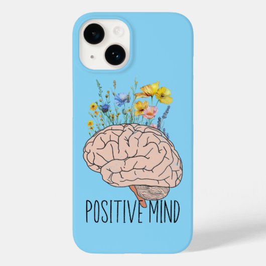 Positive Mind Botanical Brain | Motivationsfall Case-Mate iPhone Hülle (Rückseite)