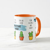 Positive Mind Niedlich Cactus Pflanze Keramik Tass Tasse (VorderseiteRechts)