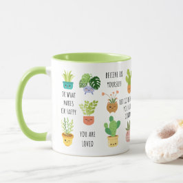 Positive Mind Niedliche Pflanze Keramik Tasse - 11