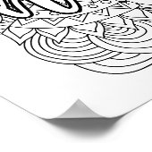 Positive Minds motivierte Herz-Erwachsenenfärbung Poster (Ecke)