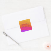 Positive moderne Regenbogenfarben Quadratischer Aufkleber (Umschlag)