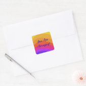 Positive moderne Regenbogenfarben Quadratischer Aufkleber (Umschlag)