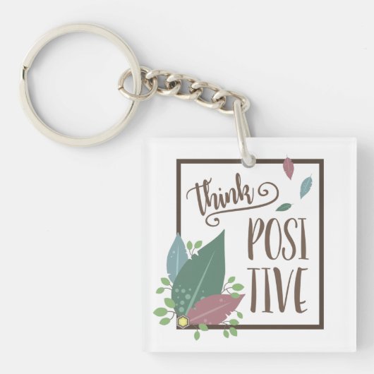 Positive Motivation Federboho Schlüsselanhänger (Vorderseite)