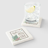 Positive Motivation Federboho Steinuntersetzer (Seitenansicht)