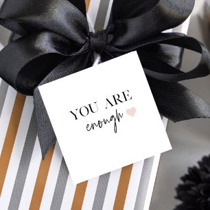 Positive Motivation Sie sind genug Zitat Geschenkanhänger