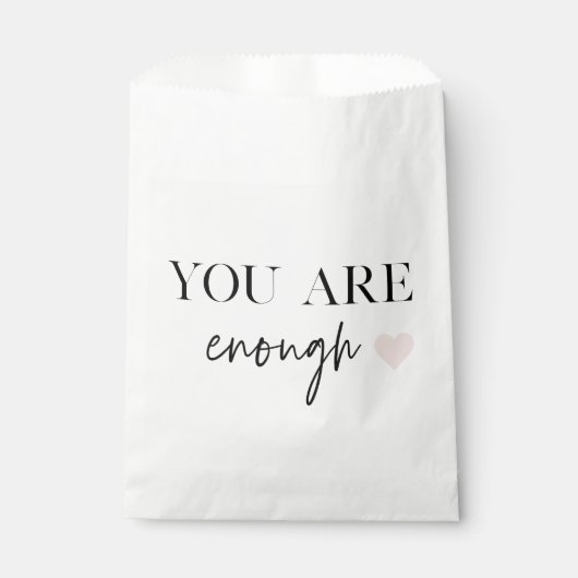 Positive Motivation Sie sind genug Zitat Geschenktütchen (Vorderseite)