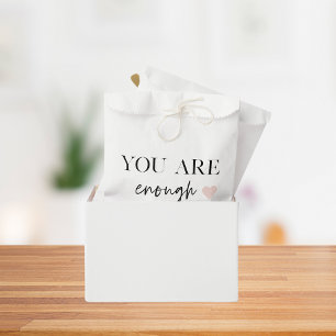 Positive Motivation Sie sind genug Zitat Geschenktütchen