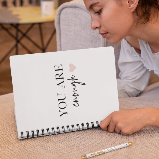 Positive Motivation Sie sind genug Zitat Notizblock