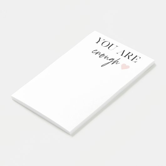 Positive Motivation Sie sind genug Zitat Post-it Klebezettel (angewinkelt)