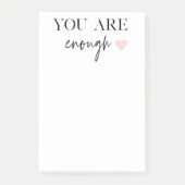 Positive Motivation Sie sind genug Zitat Post-it Klebezettel (Vorderseite)
