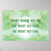 Positive Motivation Start Wo Sie sind | Poster (Vorne)