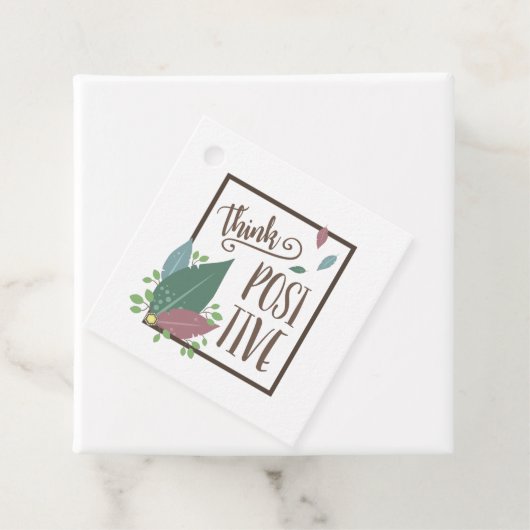 Positive Motivation Text feather boho Geschenkanhänger (Beispiel)