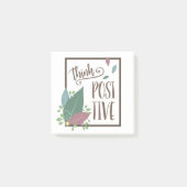 Positive Motivation Text feather boho Post-it Klebezettel (Vorderseite)