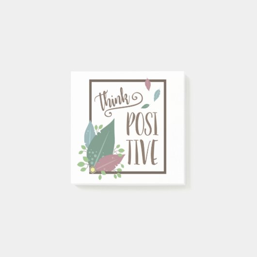 Positive Motivation Text feather boho Post-it Klebezettel (Vorderseite)