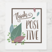 Positive Motivation Text feather boho Weinetikett (Einzelnes Label)