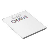 Positive Motivational Text Beautiful Chaos Notizblock (angewinkelt)