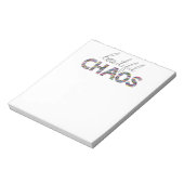 Positive Motivational Text Beautiful Chaos Notizblock (Rotiert)