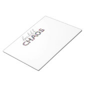 Positive Motivational Text Beautiful Chaos Notizblock (angewinkelt)