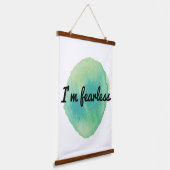 positive motivierend Vibes für Selbstakzeptanz Wandteppich Mit Holzrahmen (Gewinkelt)