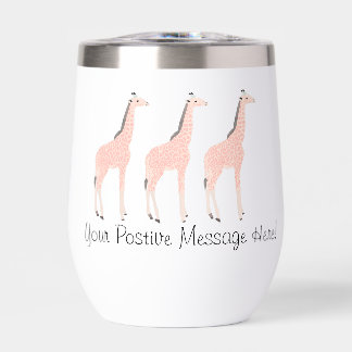 Positive Nachricht Giraffe Wasserflasche