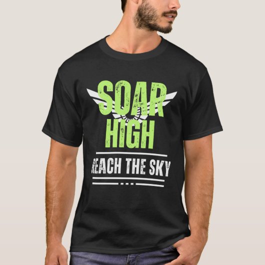 Positive Nachricht Hoch erreicht den Himmel Männer T-Shirt (Vorderseite)