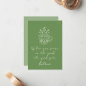 Positive Nachweisbarkeit des Blumenteppichs Mitteilungskarte (Vorderseite/Rückseite Beispiel)