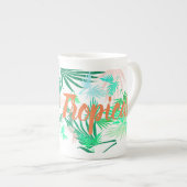 Positive Palm Tree Blätter Tee Kaffee Tasse Cup (Vorderseite Rechts)