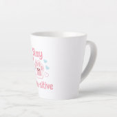 Positive Paw Print with Hearts Milchtasse (Rechte Ecke)